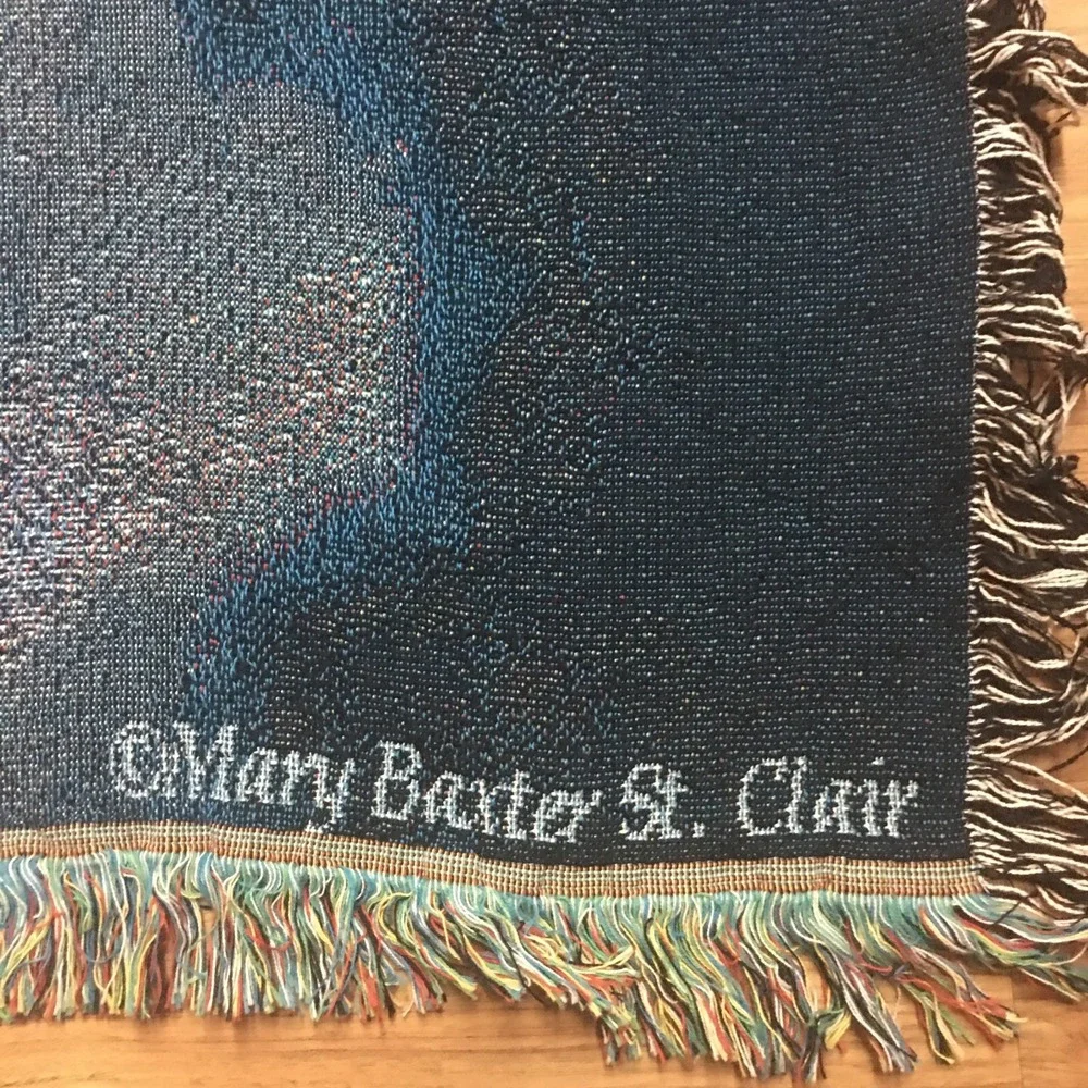 Vintage Large Throw Blanket Messenger Of Love By Mary St Clair NWT 51